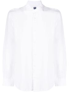 Fedeli chemise en lin à boutonnière - Blanc