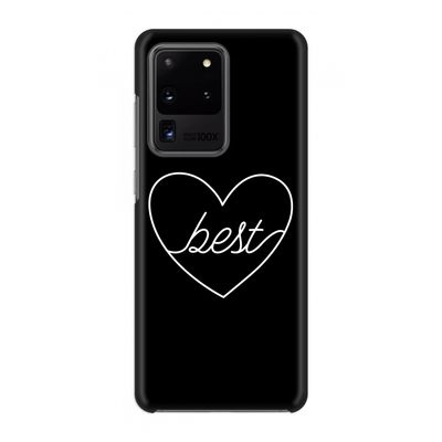 Best heart black: Volledig geprint Samsung Galaxy S20 Ultra Hoesje