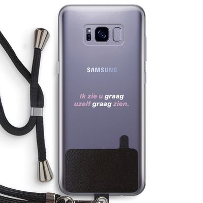 uzelf graag zien: Samsung Galaxy S8 Transparant Hoesje met koord