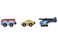 Playtive Houten voertuigen-set, 3 delig (Transportvoertuigen)