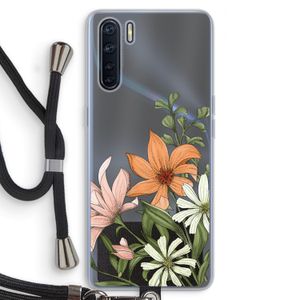 Floral bouquet: Oppo A91 Transparant Hoesje met koord