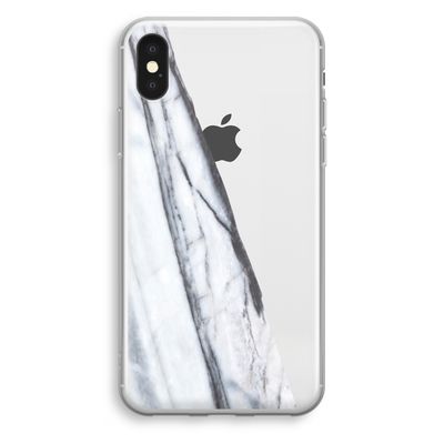 Gestreepte marmer: iPhone XS Transparant Hoesje