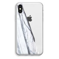 Gestreepte marmer: iPhone XS Transparant Hoesje