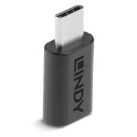 Lindy 41893 tussenstuk voor kabels USB 3.2 Type C Zwart - thumbnail