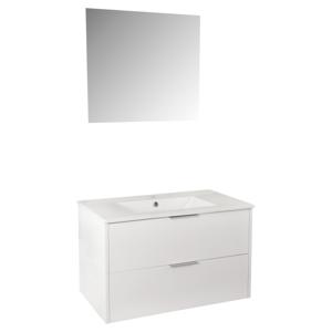 Differnz Bolo badmeubelset knock-down, FSC® | hoogglans wit | 80 cm