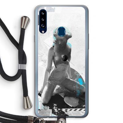 I will not feel a thing: Samsung Galaxy A20s Transparant Hoesje met koord