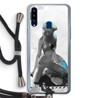 I will not feel a thing: Samsung Galaxy A20s Transparant Hoesje met koord
