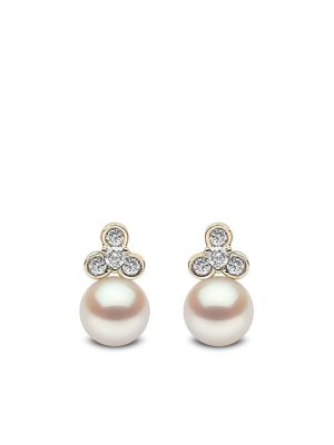 Yoko London boucles d'oreilles Trend en or 18ct ornées de perles et de diamants