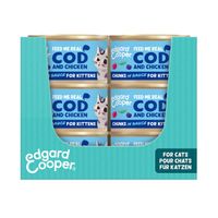Edgard & Cooper kabeljauw en kip kitten natvoer blikjes 18 x 85gr