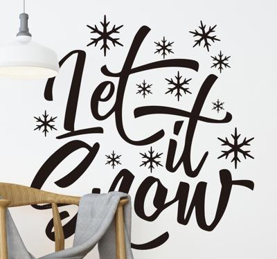 Kerststickers tekst met kristallen