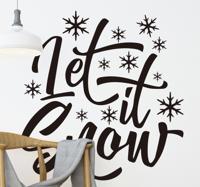 Kerststickers tekst met kristallen