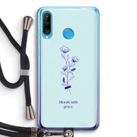 Bloom with grace: Huawei P30 Lite Transparant Hoesje met koord Bloom with grace: Huawei P30 Lite Transparant Hoesje met koord