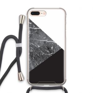 Combinatie marmer: iPhone 7 PLUS Transparant Hoesje met koord