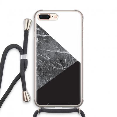 Combinatie marmer: iPhone 7 PLUS Transparant Hoesje met koord