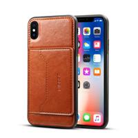 Apple iPhone XS Max | TPU Hoesje | Bruin met Pashouder Apple iPhone XS Max | TPU Hoesje | Bruin met Pashouder