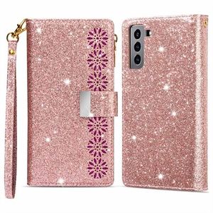 Starlight Series Samsung Galaxy S22 5G Portemonnee Hoesje - Rose Goud