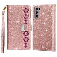 Starlight Series Samsung Galaxy S22 5G Portemonnee Hoesje - Rose Goud - thumbnail