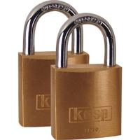 Kasp K12030D2 Hangslot 30 mm Goud-geel Sleutelslot