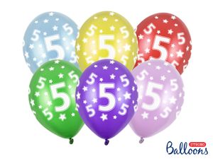 Verjaardag Ballonnen 5 Jaar Metallic Mix
