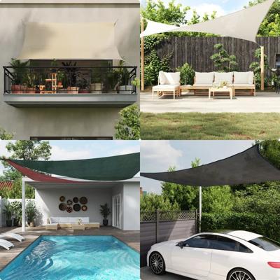 VidaXL Zonnezeil 160 g/m² 3x3x3 m hdpe antracietkleurig