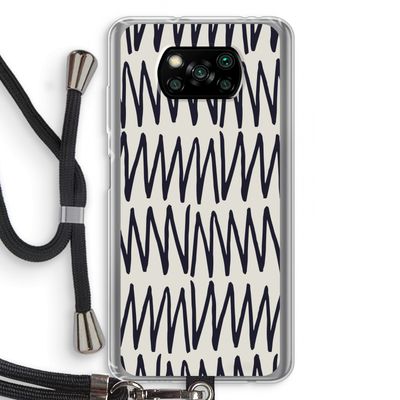 Marrakech Zigzag: Xiaomi Poco X3 NFC Transparant Hoesje met koord