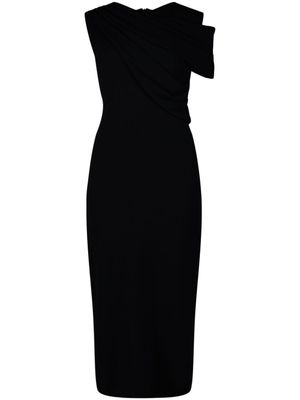 Giambattista Valli robe mi-longue à design asymétrique - Noir