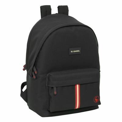 Schoolrugzak El Ganso +usb el ganso basics Zwart 31 x 44 x 18 cm