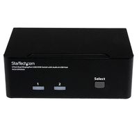 StarTech.com 2-poort Dubbele DisplayPort USB KVM-switch met Audio en USB 2.0-hub - thumbnail