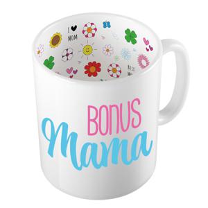 Cadeau koffie/thee mok voor mama - blauw - bonus mama - keramiek - 300 ml - Moederdag