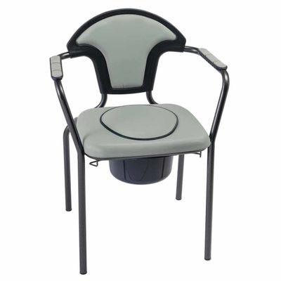 Toiletstoel Grijs | Zithoogte 48 cm | Zachte zitting | WC stoel | Po-stoel | PR50543-S