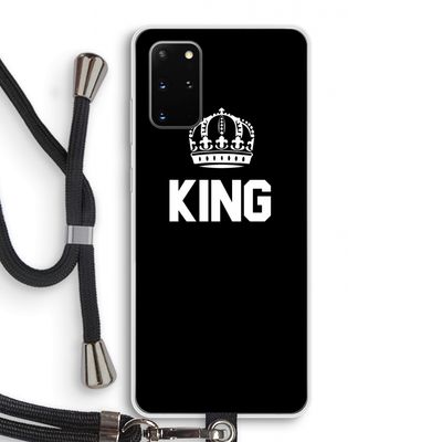 King zwart: Samsung Galaxy S20 Plus Transparant Hoesje met koord