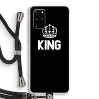 King zwart: Samsung Galaxy S20 Plus Transparant Hoesje met koord