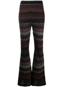 Missoni pantalon évasé à motif zig-zag - Noir
