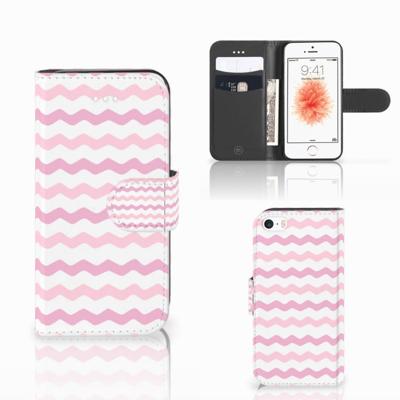 Apple iPhone 5 | 5s | SE | Telefoon Hoesje | Waves Roze