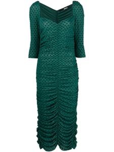 ROTATE BIRGER CHRISTENSEN robe froncée à motif monogrammé - Vert