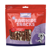 Braaaf Rawhide Roll Sticks Lam & Vis - 25 st.