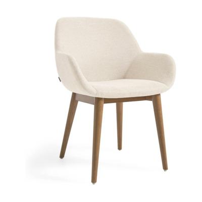 Kave Home Konna eetkamerstoel Beige poot hout