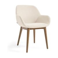 Kave Home Konna eetkamerstoel Beige poot hout