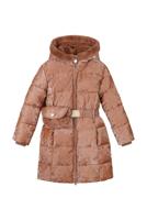 Le Chic winter winterjas meisjes - bruin/rood - Bodhi - furry tas