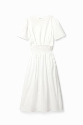 Gecombineerde midi-jurk - WHITE - XL