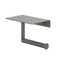 IVY Toiletrolhouder met Planchet - Geborsteld Metal Black PVD