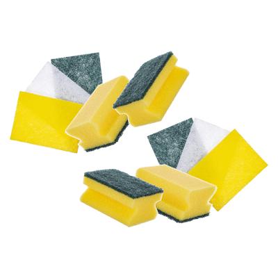 CM Schuursponsjes set - 25x stuks - met nagelbescherming - vezelspons doekjes - sterke reiniging