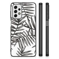 Samsung Galaxy A23 Bloemen Hoesje Leaves Grey