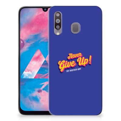 Samsung Galaxy M30 | Siliconen hoesje | met naam Never Give Up Samsung Galaxy M30 | Siliconen hoesje | met naam Never Give Up
