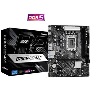 ASRock B760M-H2/M.2 Moederbord Socket Intel 1700 Vormfactor Micro-ATX Moederbord chipset Intel® B760