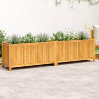 VidaXL Plantenbak met voering 199x38,5x50 cm massief acaciahout