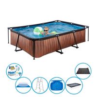 EXIT Zwembad Timber Style - Frame Pool 300x200x65 cm - Inclusief toebehoren