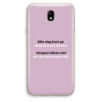 gij zijt ook iemand: Samsung Galaxy J7 (2017) Transparant Hoesje