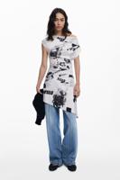 2-in-1 krant jurk - BLACK - XL