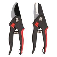 Snoeischaren - 2x st - rood - 20 cm - tuingereedschap heggenscharen - snoeien Snoeischaren - 2x st - rood - 20 cm - tuingereedschap heggenscharen - snoeien
